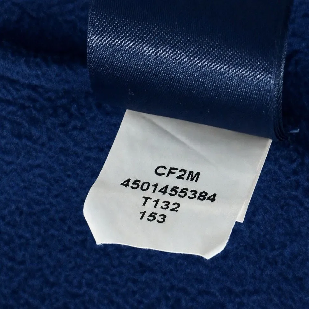 The North Face CF2M Fleece Jacket Mens M Blue Full Zip Logo Pockets
